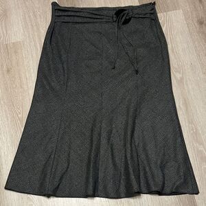 Vintage Appraisal Plus Size Gray Women's Fit and Flare Midi Skirt